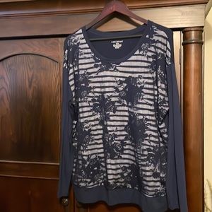 Lane Bryant navy/white tip w/ lace front